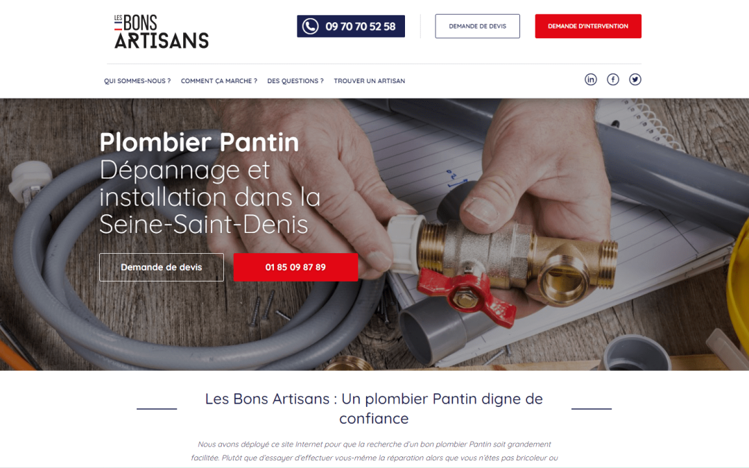 Listing des 4 meilleurs plombiers à Pantin (93500)