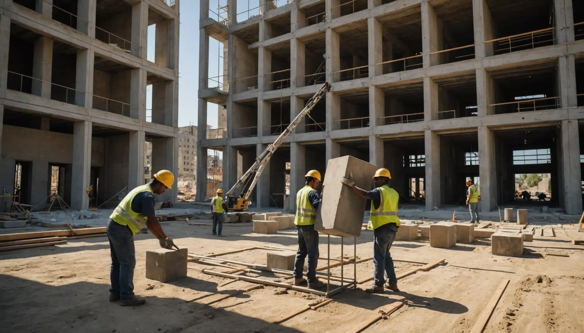 parpaing_construction Des ouvrier sur un chantier