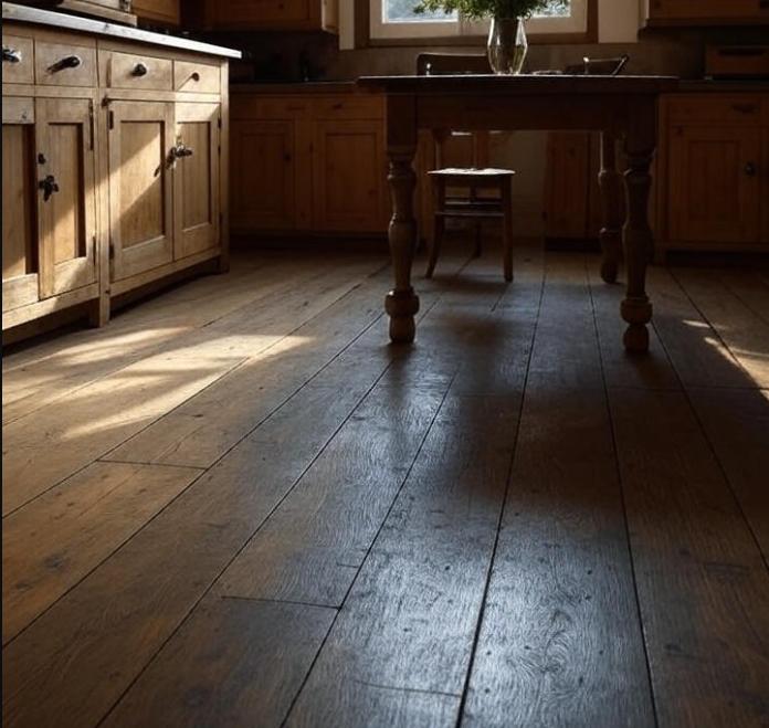 Parquet massif cuisine en bretagne